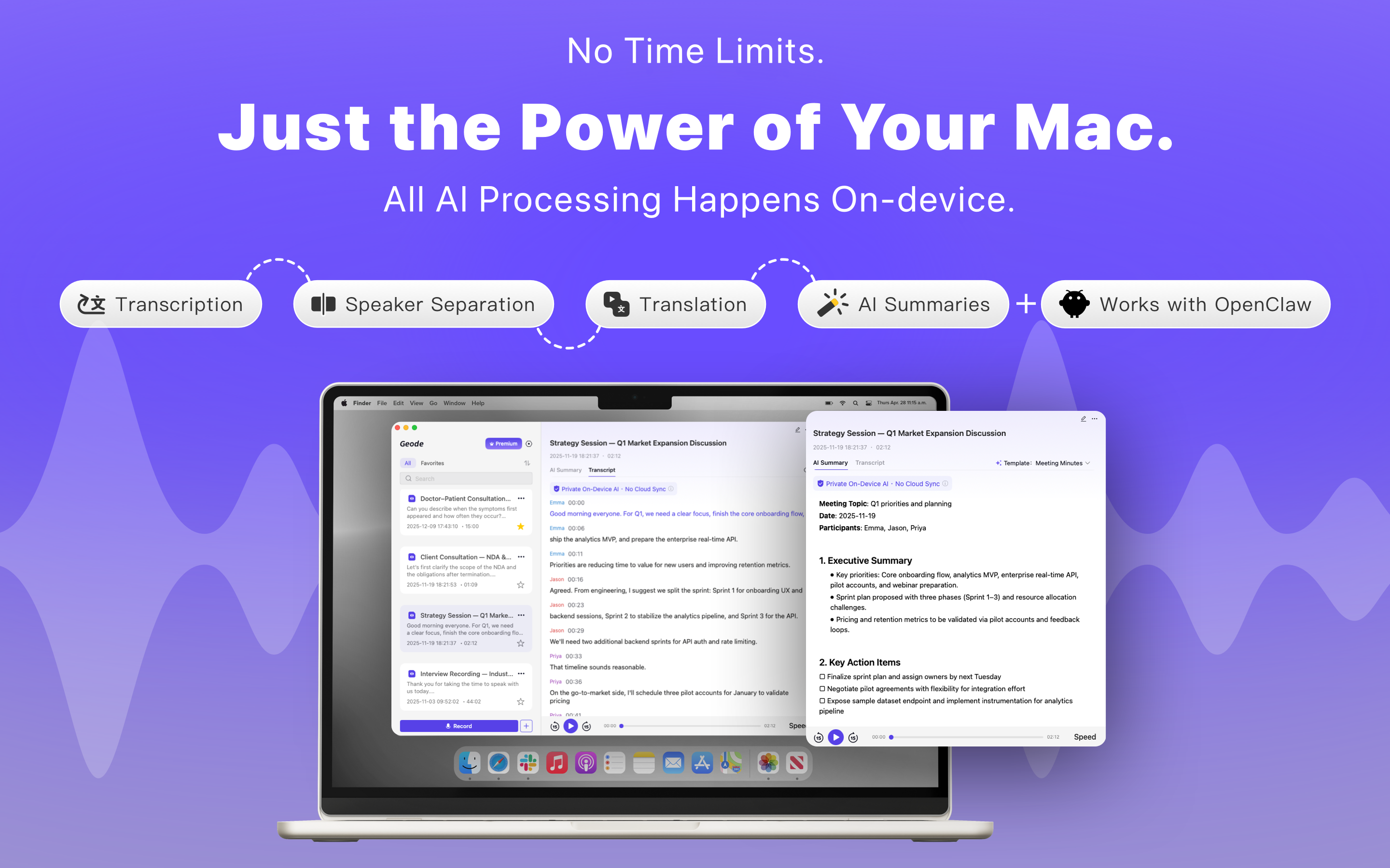 Geode — AI Transcription, No Cloud gallery image