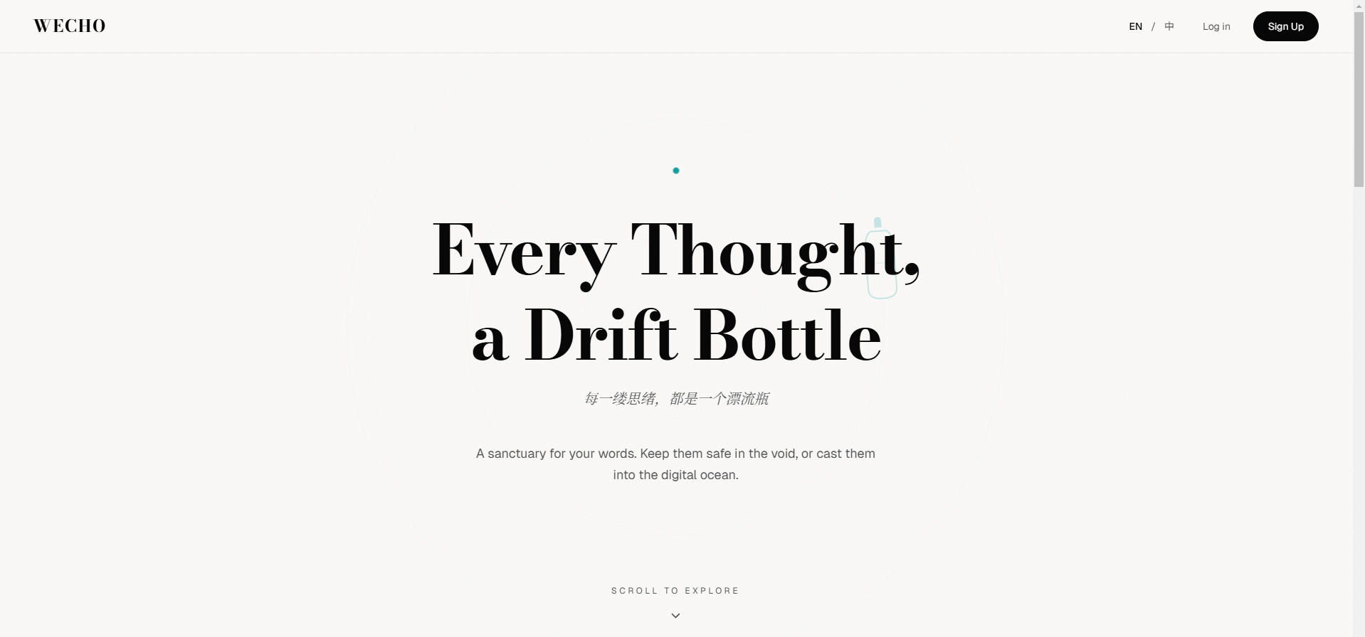 Wecho - Main product screenshot demonstrating key features and user interface