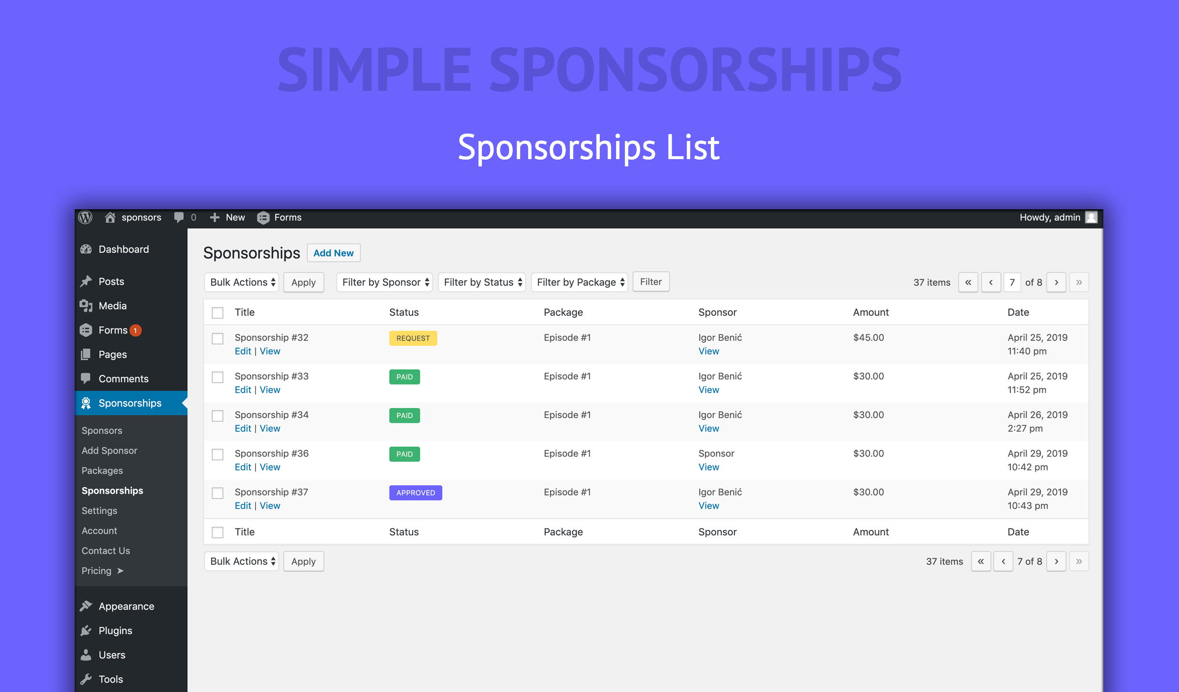 Simple Sponsorships gallery image