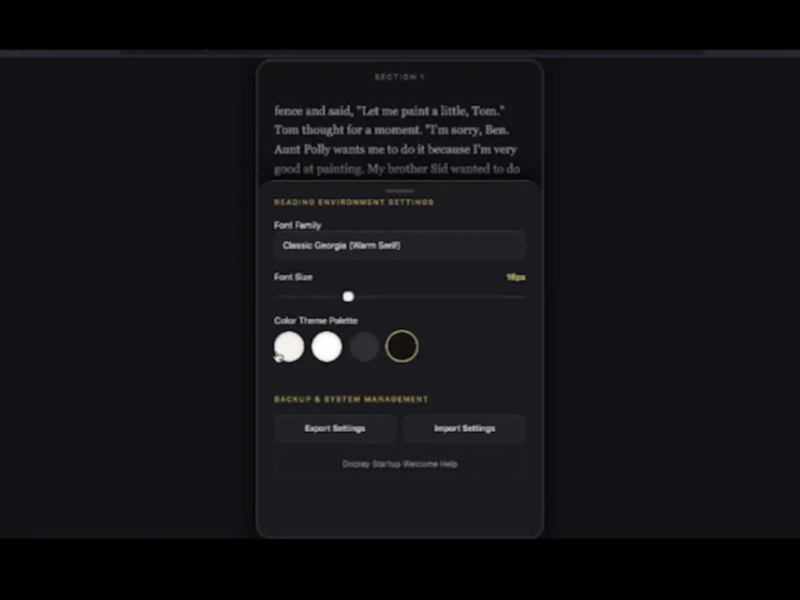SReader screenshot 1 (video preview)