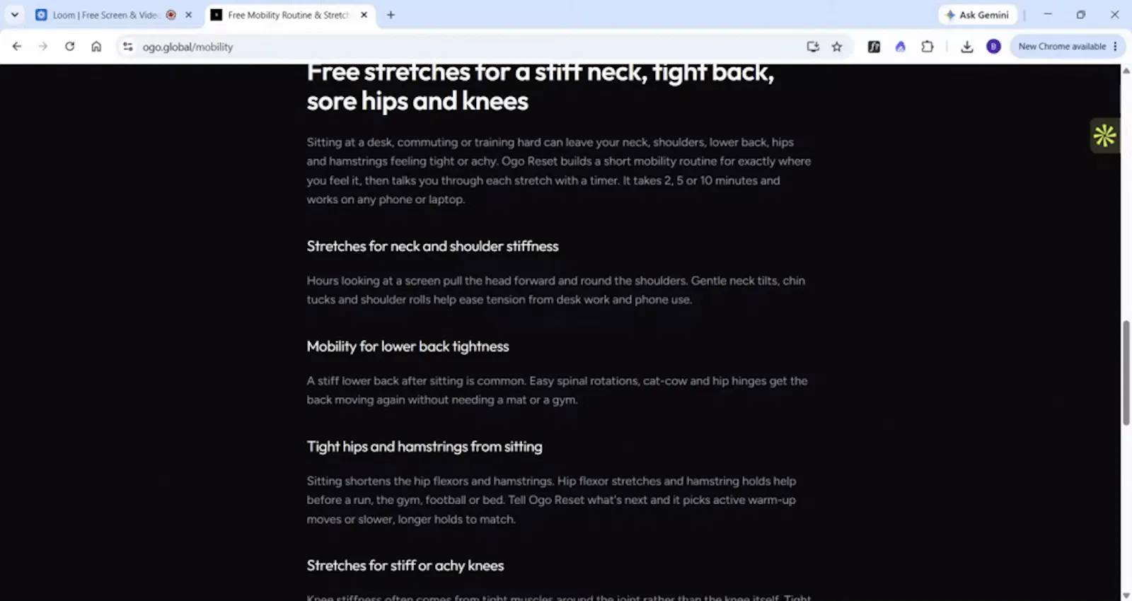 Ogo Reset screenshot 1 (video preview)