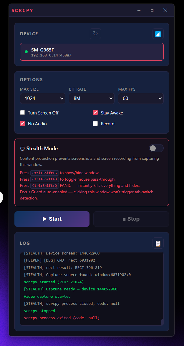 Scrcpy Stealth Client gallery image