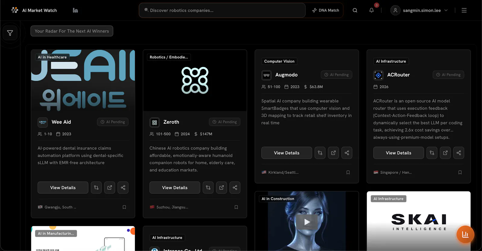 AI Market Watch, Open AI Startup Dataset screenshot 1