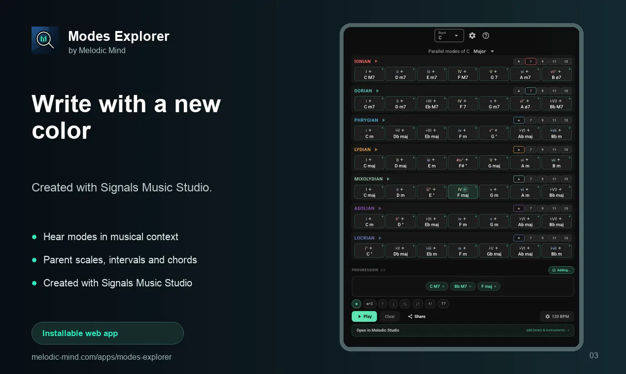 Modes Explorer gallery image