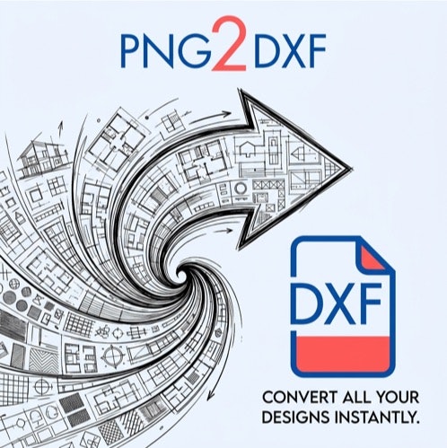 PNG2DXF - Product Hunt launch logo and brand identity