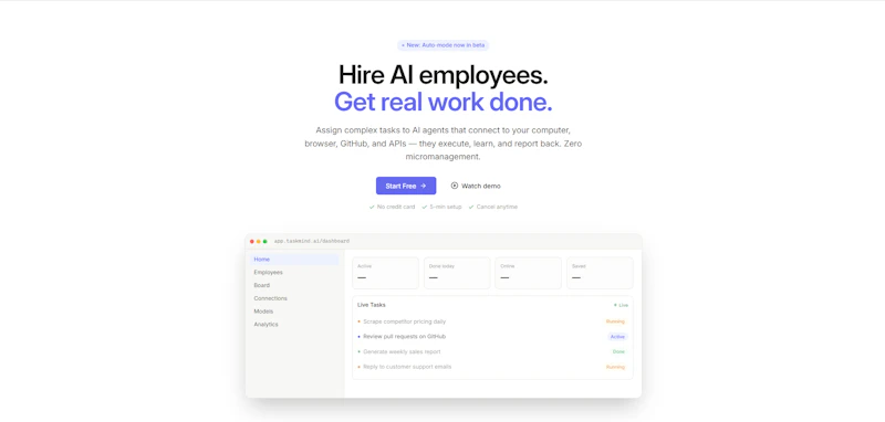 TaskMind: Your AI Productivity Employee screenshot 1