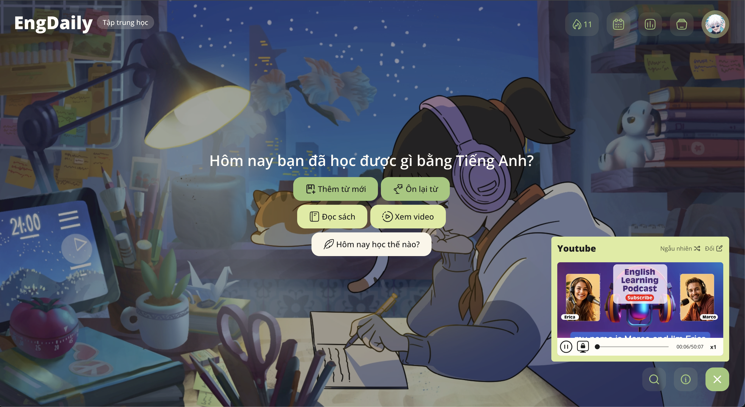 EngDaily - Main product screenshot demonstrating key features and user interface