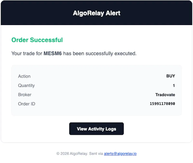 AlgoRelay screenshot 2
