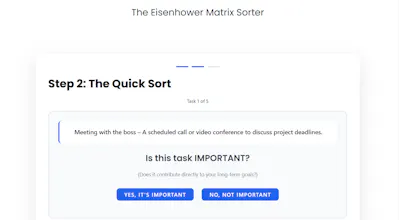 Eisenhower Matrix Sorter gallery image