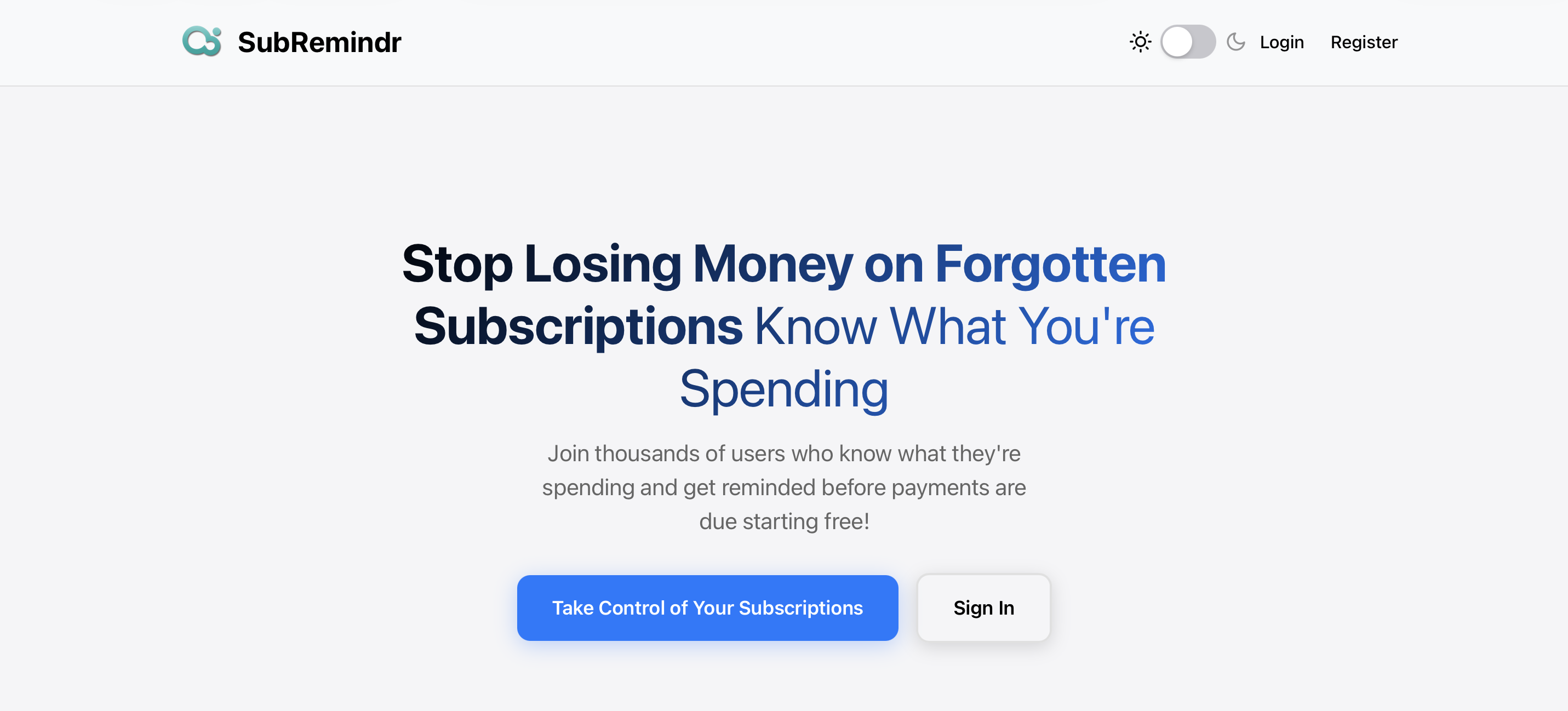 SubRemindr gallery image