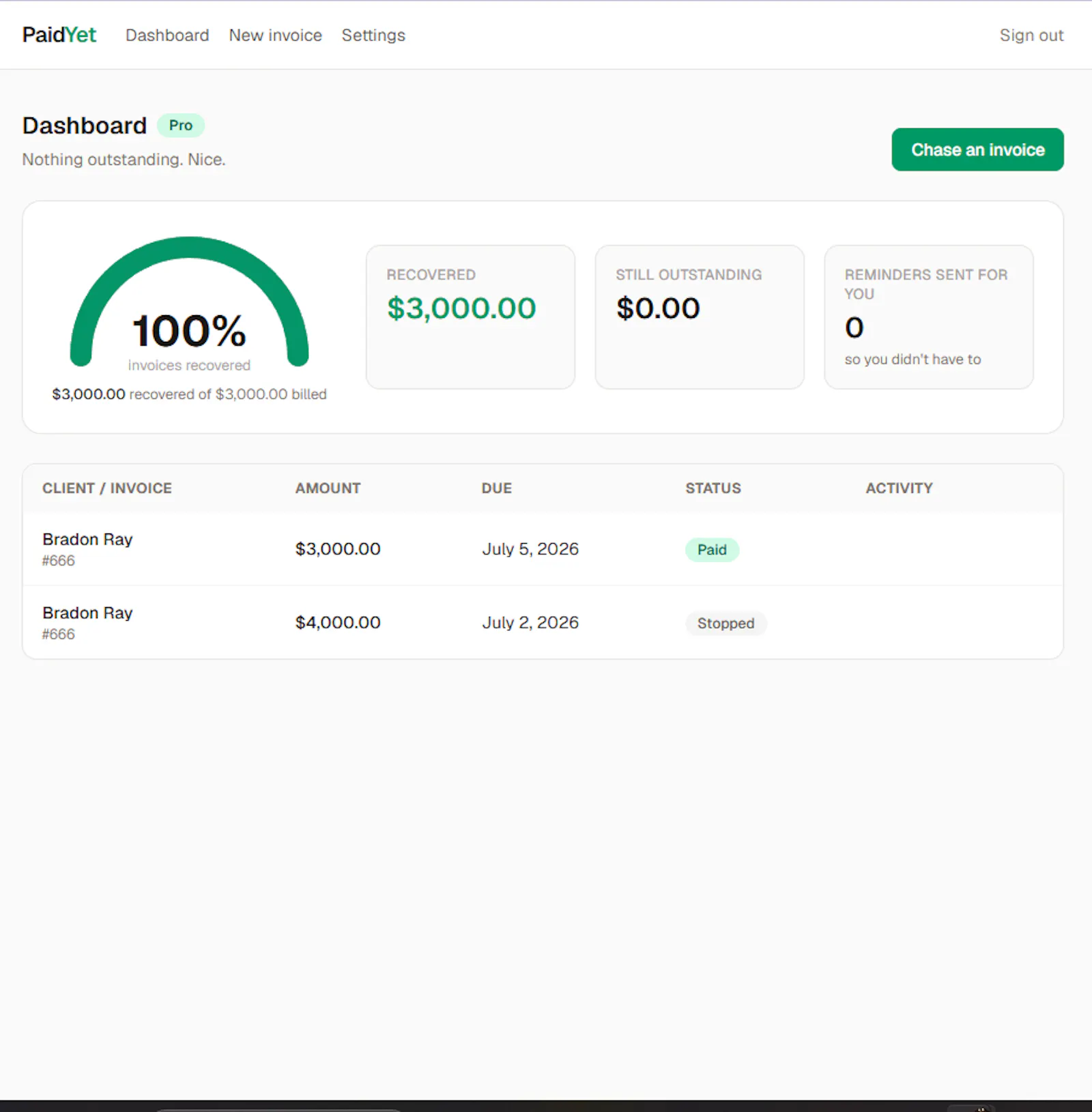 PaidYet — auto payment reminders screenshot 2