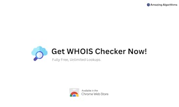 WHOIS Checker - Chrome Extension gallery image