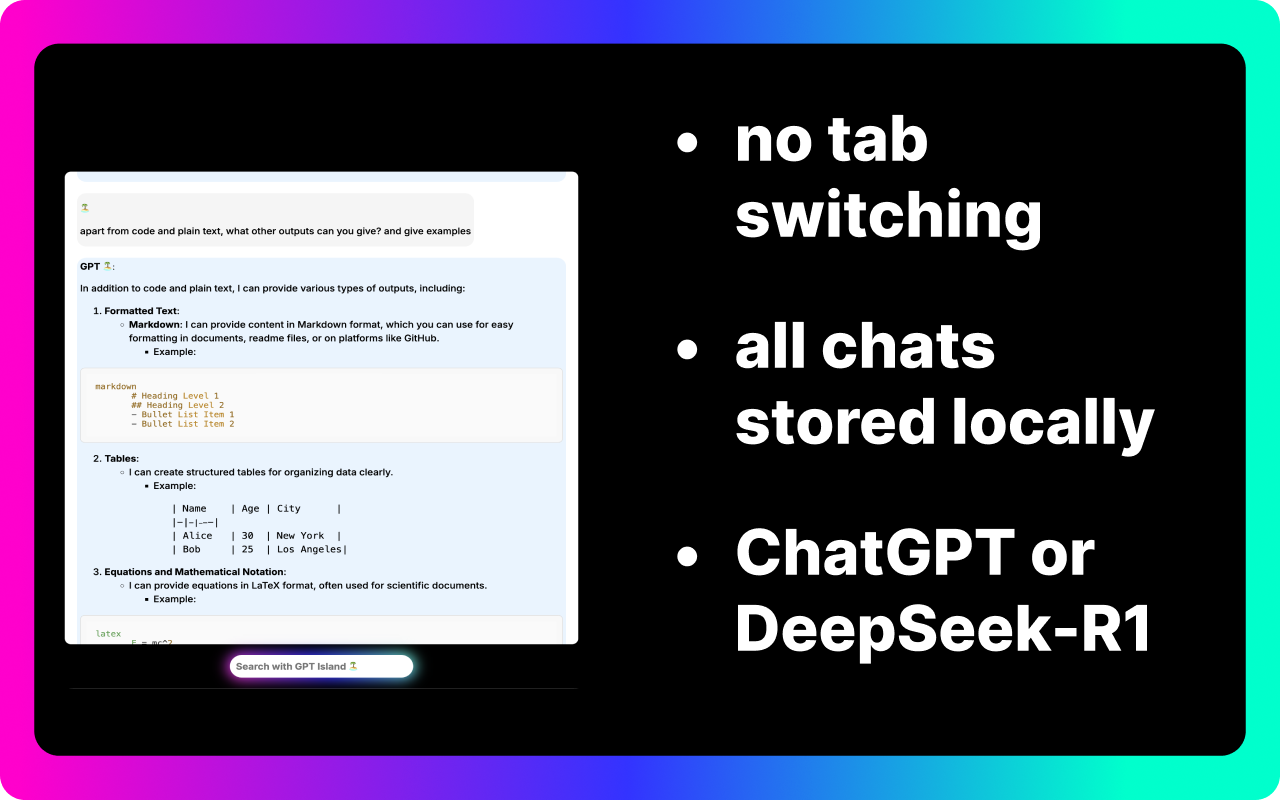 GPT -Insel - Die schönste Art, mit Ihrer KI zu chatten Medien 5