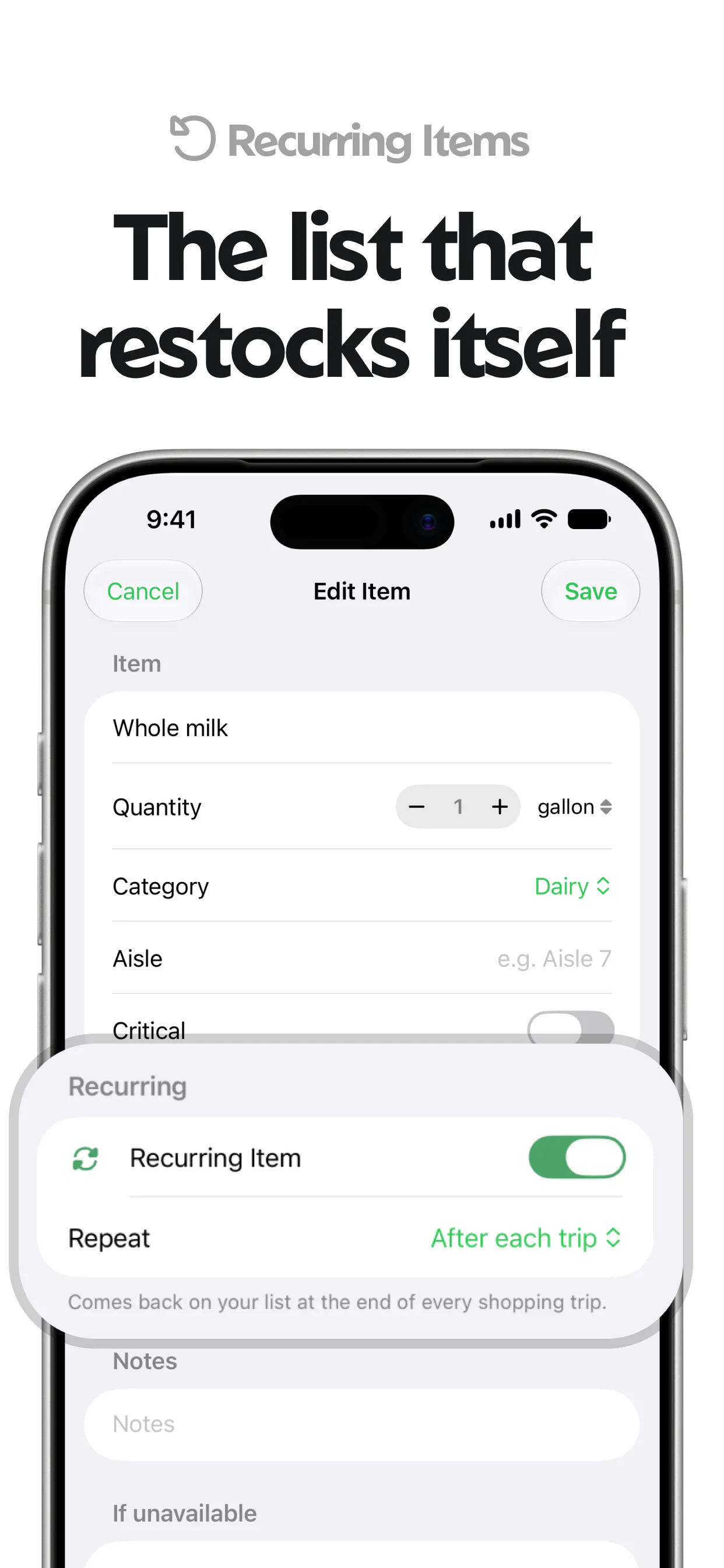 Grocer — The #1 Shopping List App gallery image