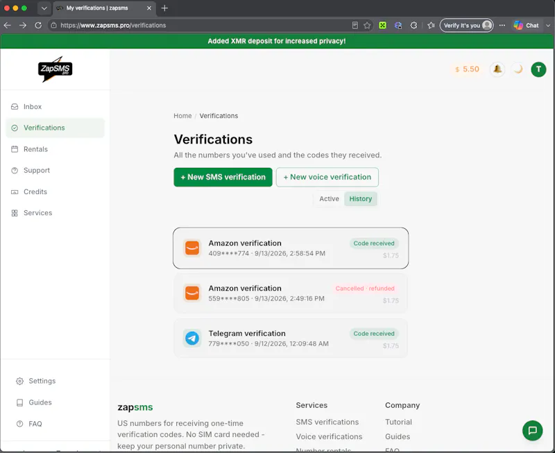 zapsms screenshot 2
