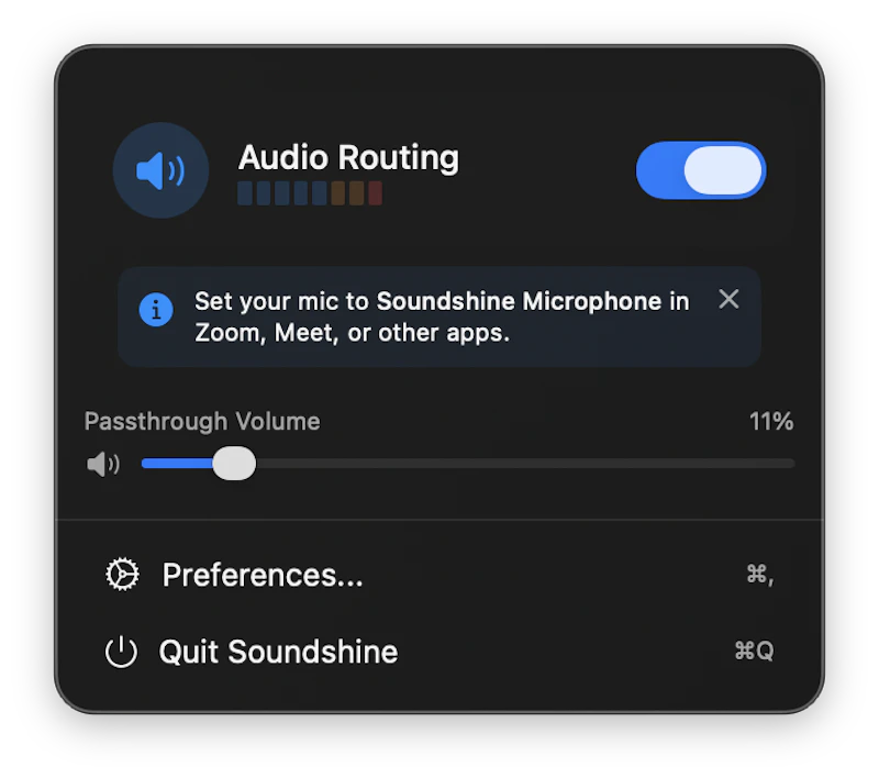 Soundshine screenshot 1
