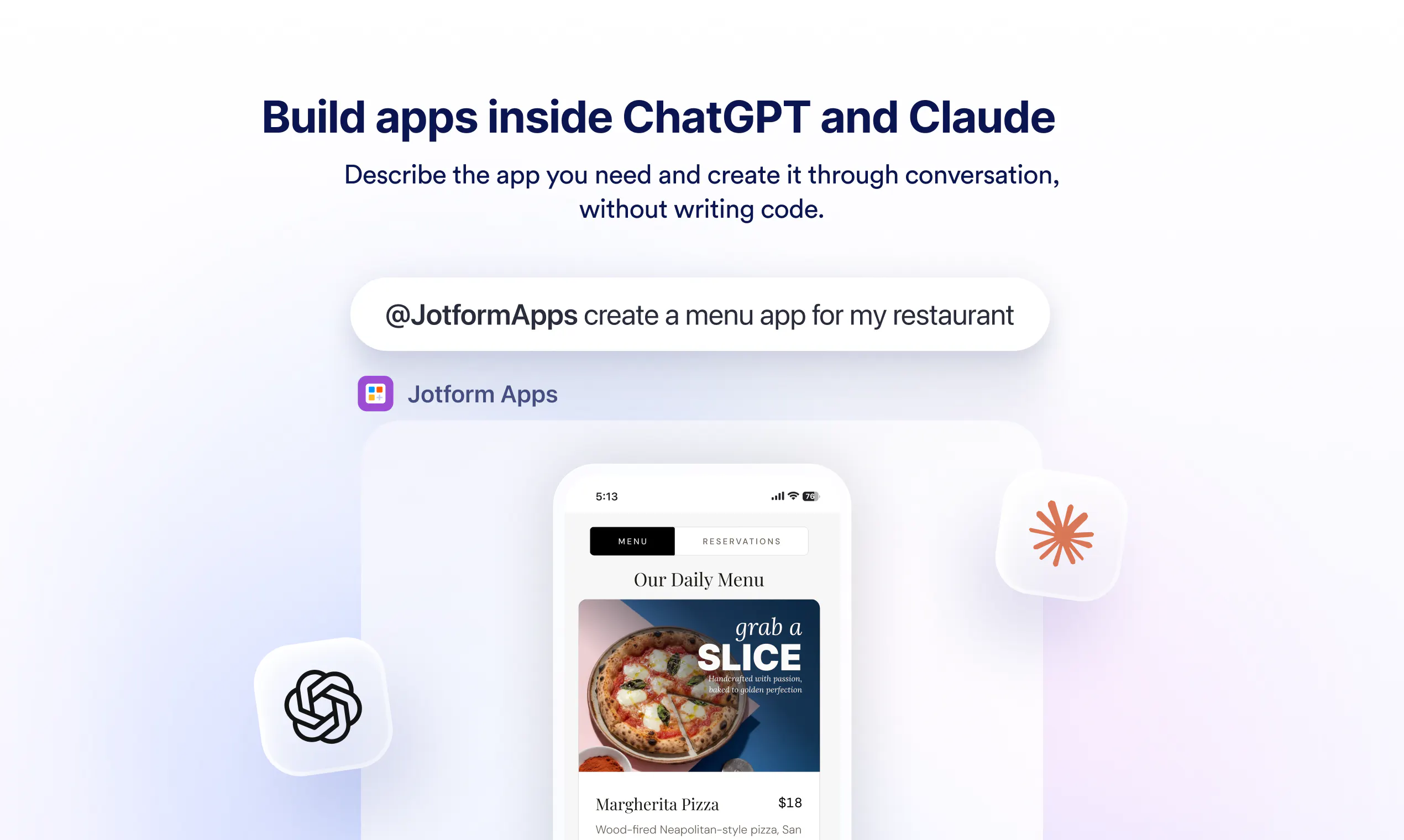 Jotform App Builder for ChatGPT & Claude gallery image