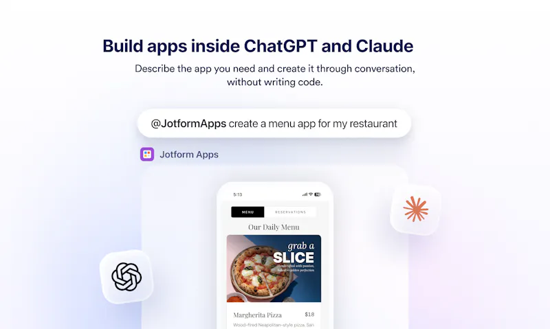 Jotform App Builder for ChatGPT & Claude screenshot 2