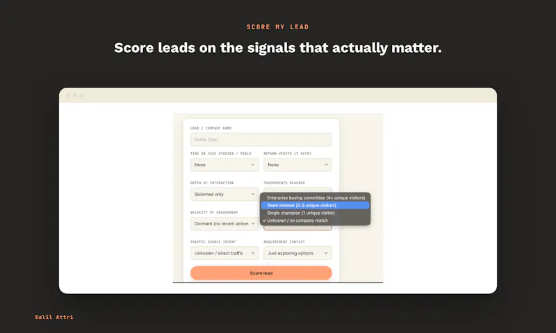 Score My Lead screenshot 1