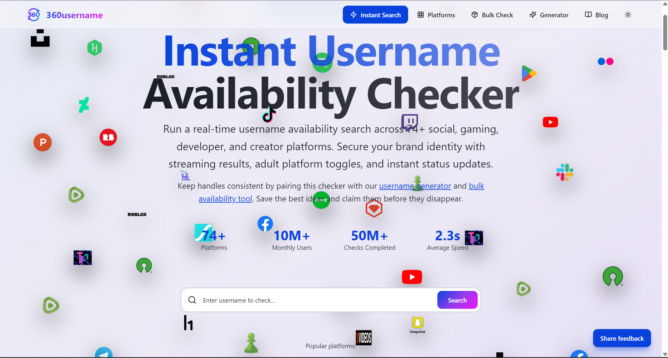360username - Screenshot 2 showing product features and functionality