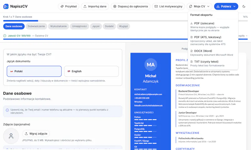 NapiszCV screenshot 5