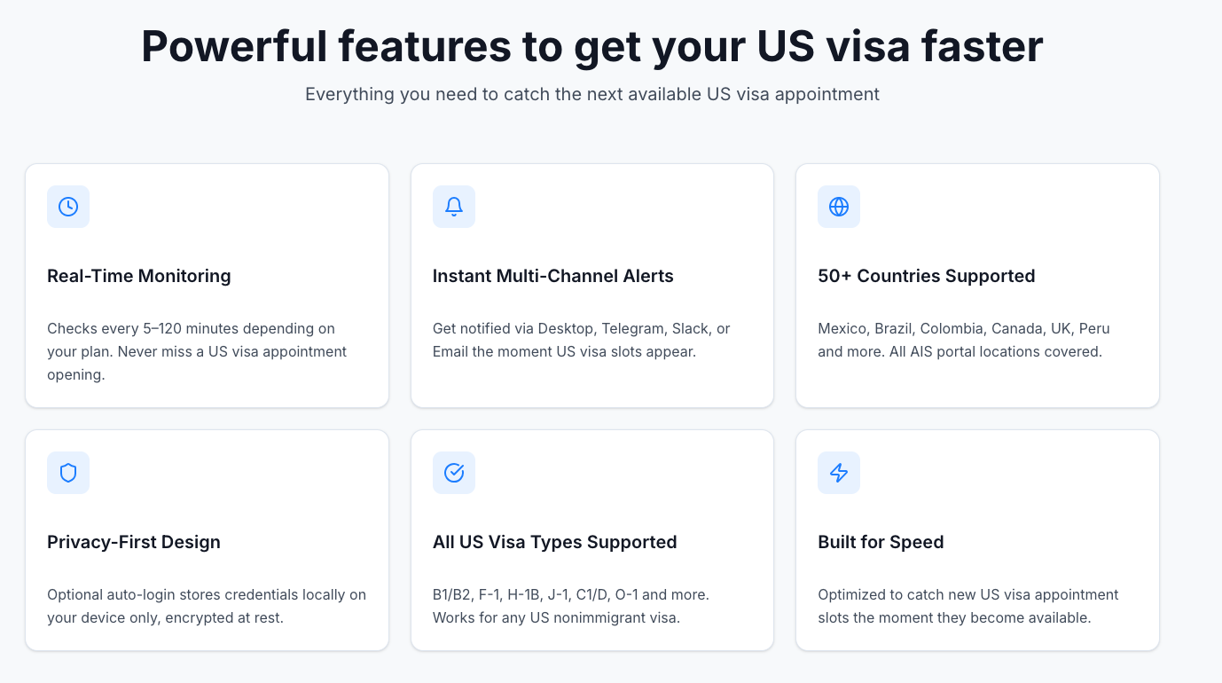 VisaSlotWatch gallery image