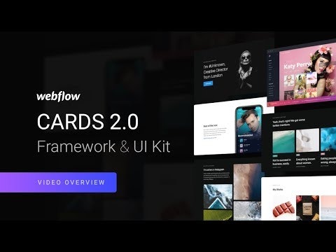 Cards 2.0 - Framework & UI Kit for Webflow gallery image