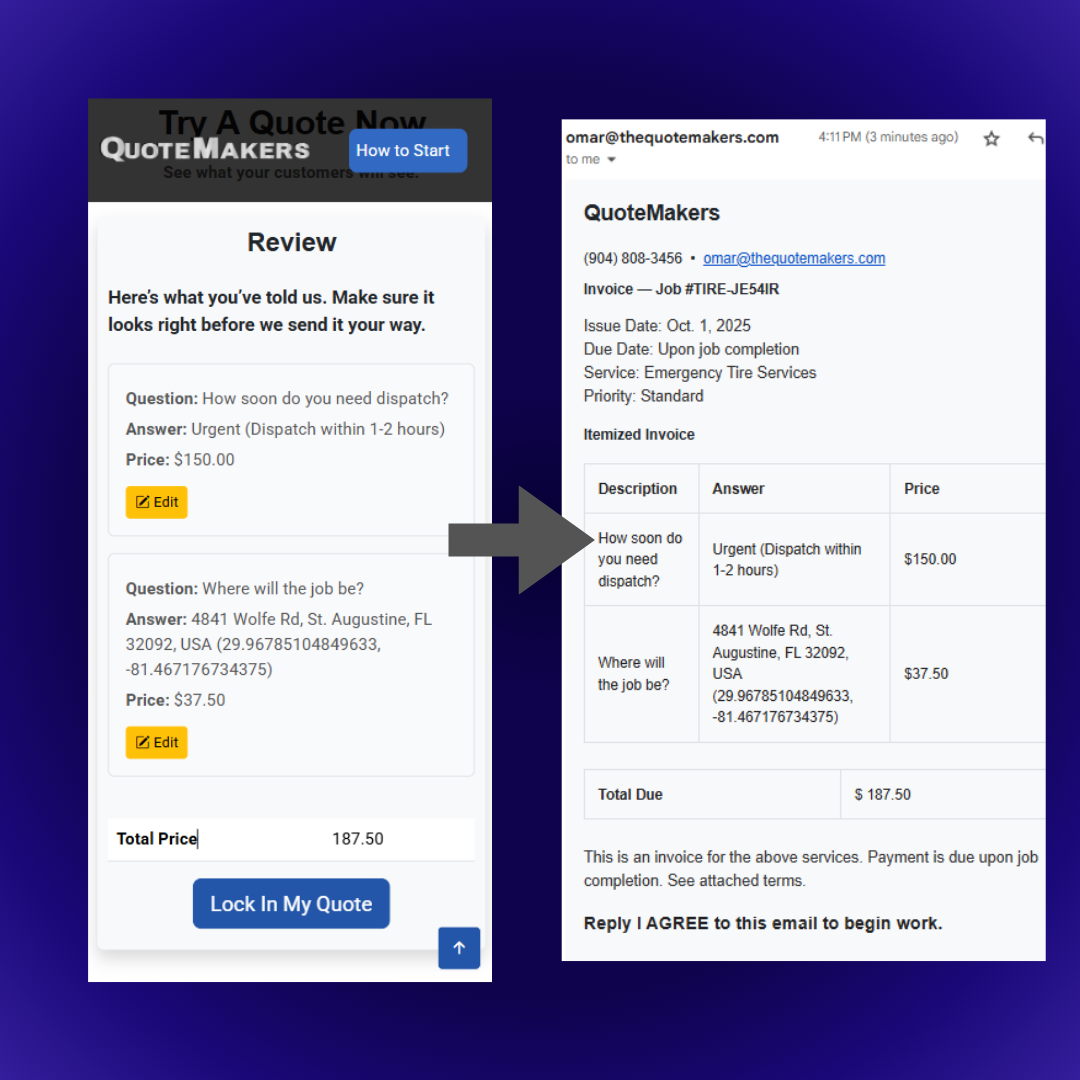 QuoteMakers - Screenshot 4 showing product features and functionality
