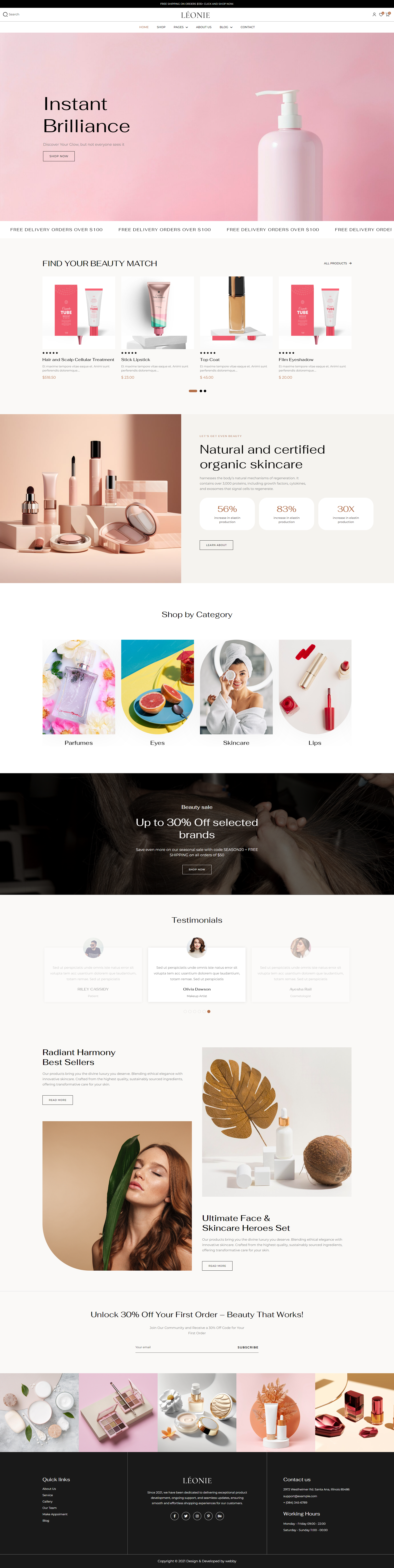 Leonie: Beauty Salon Website Template media 3