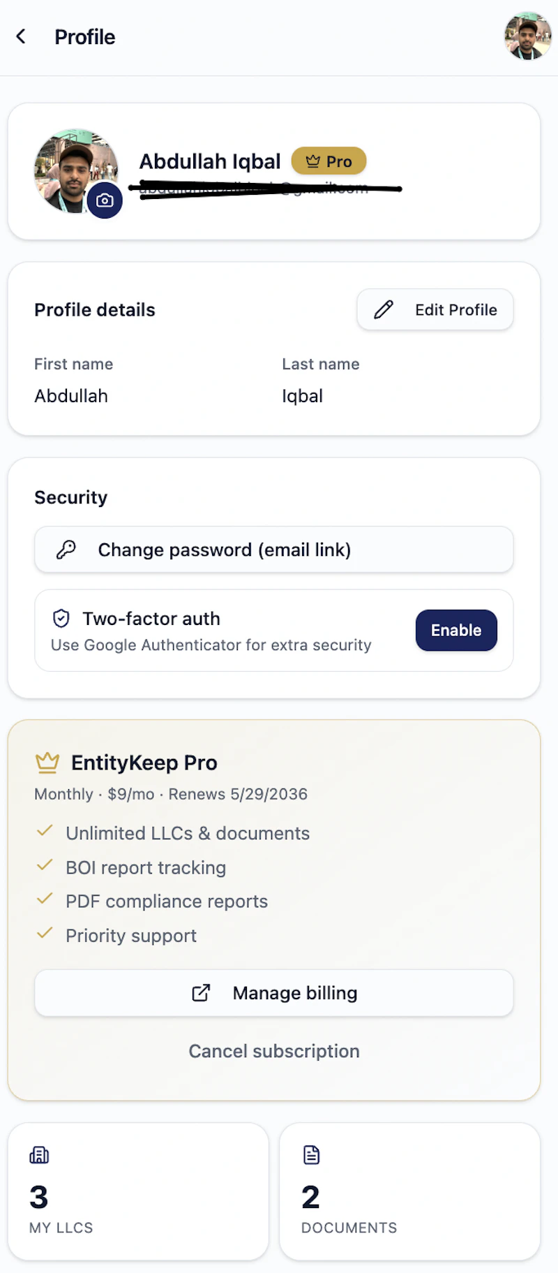 EntityKeep — LLC Compliance Manager screenshot 4