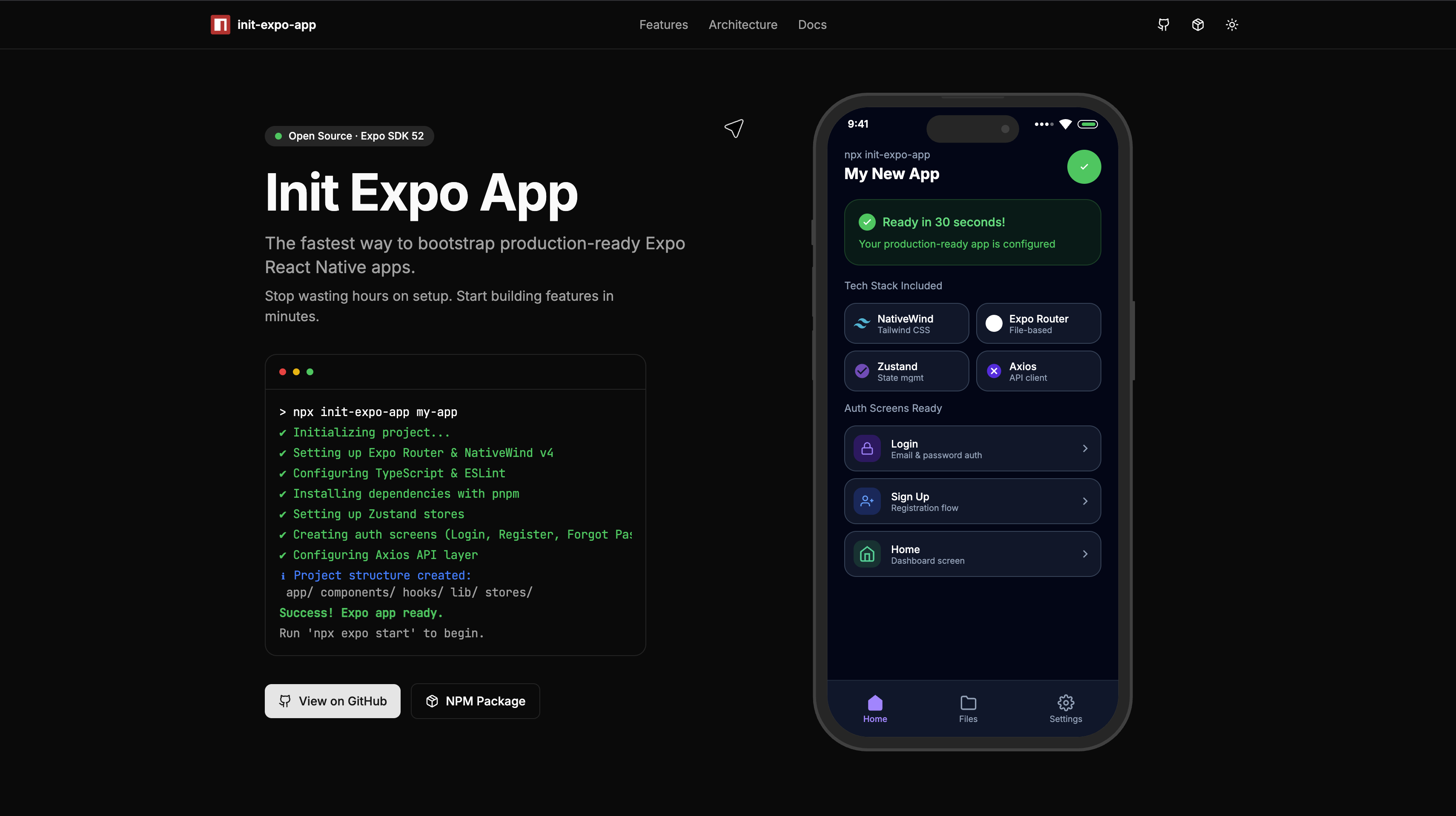 Init Expo App gallery image