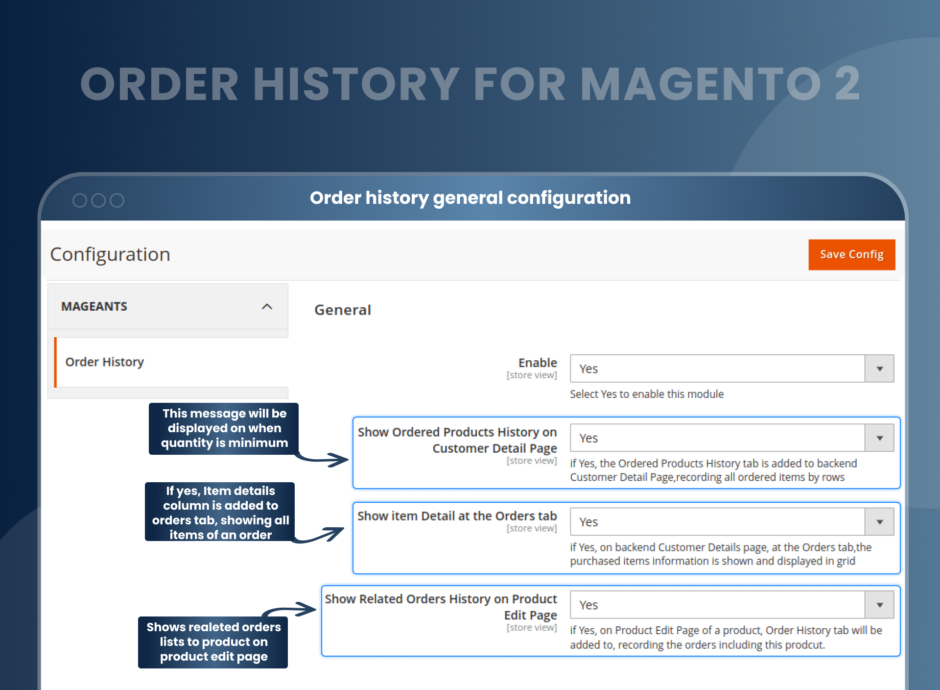 Historique des commandes Magento 2 media 2