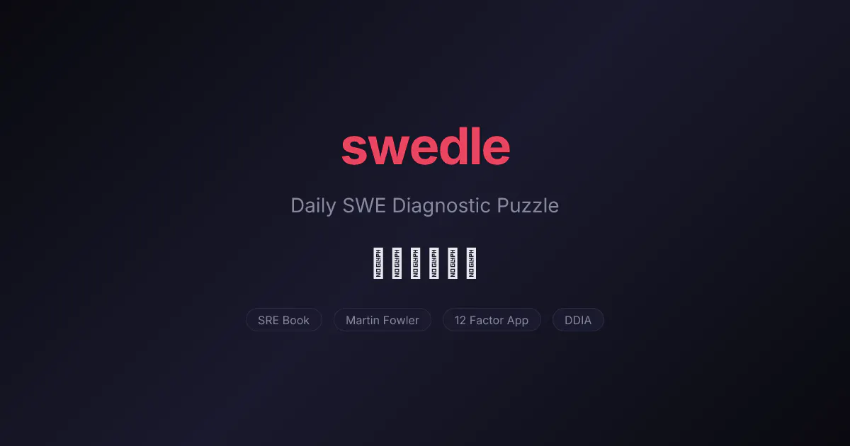Swedle — Daily SWE Diagnostic Puzzle 專案橫幅