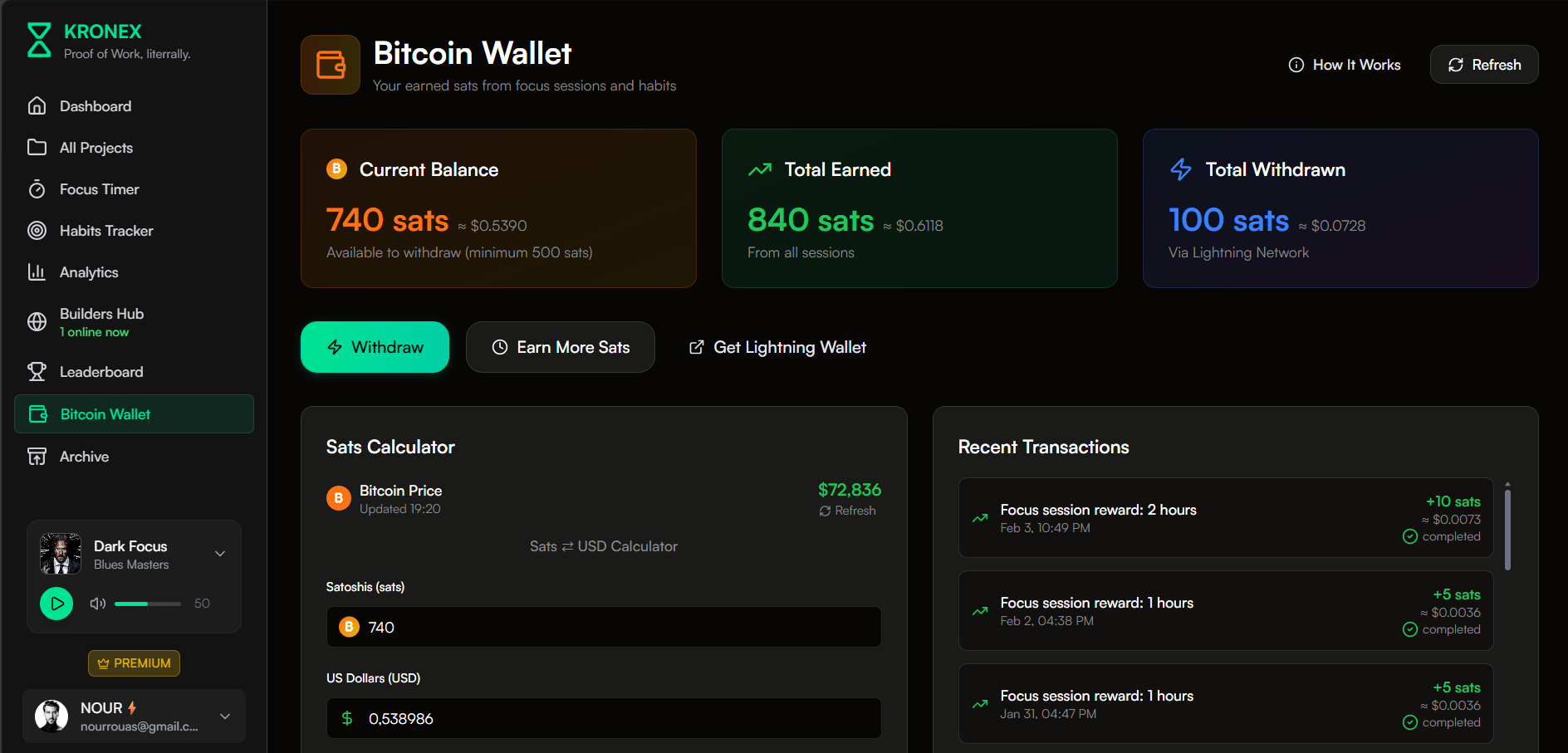 Kronex - Screenshot 2 showing product features and functionality