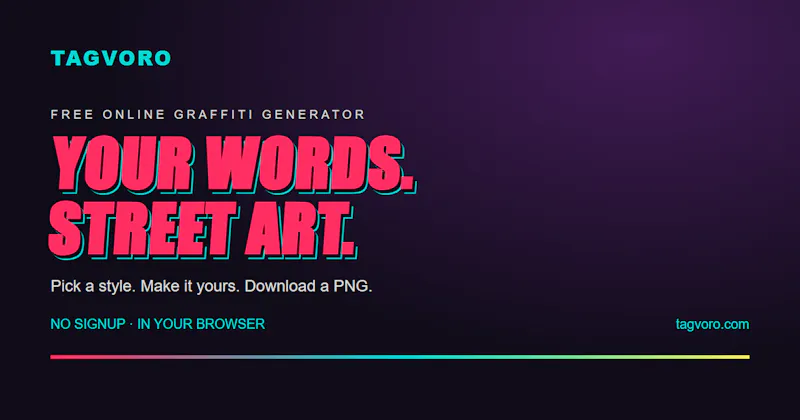 Tagvoro Graffiti Generator screenshot 1