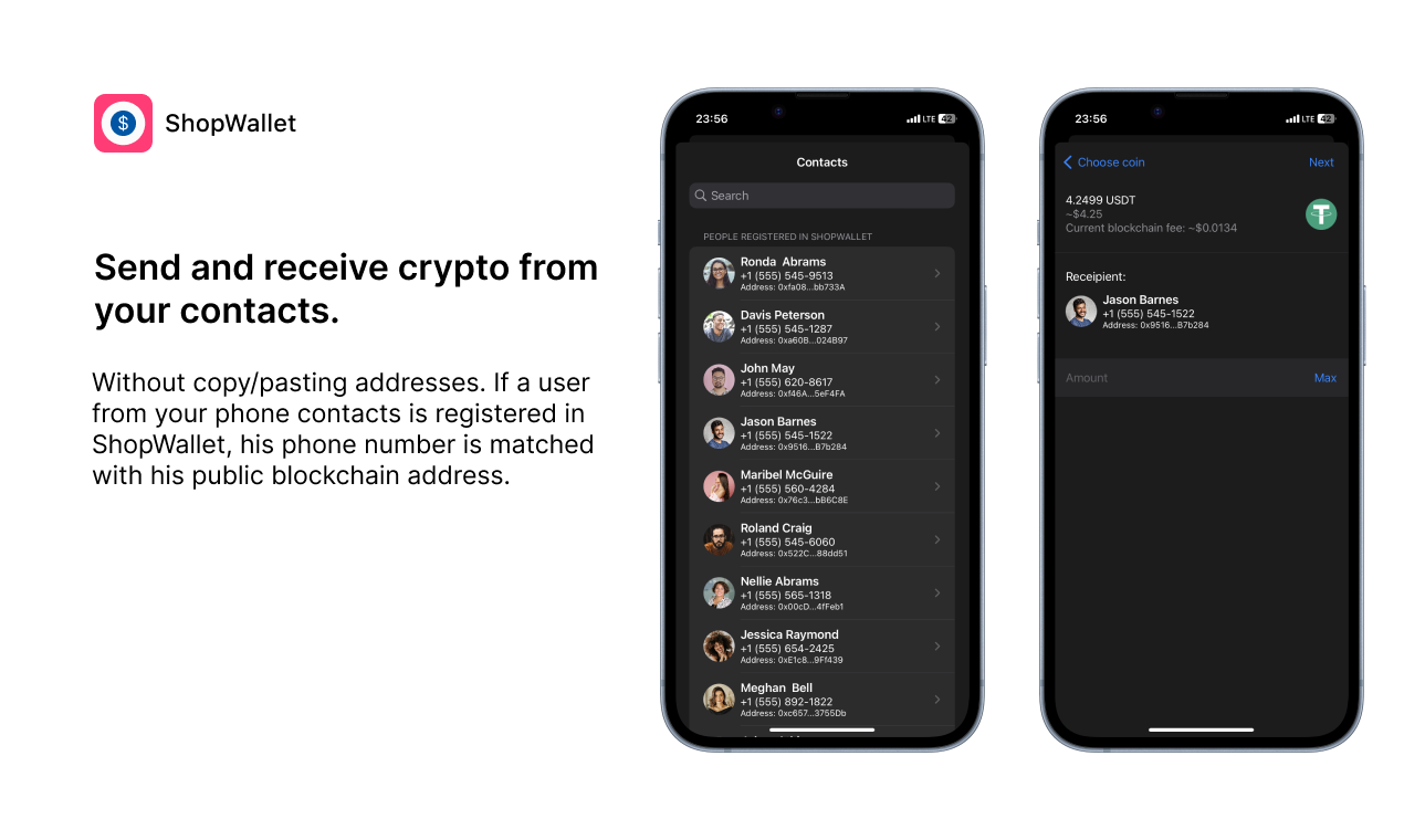 Shopwallet: P2P Crypto Wallet Medien 1