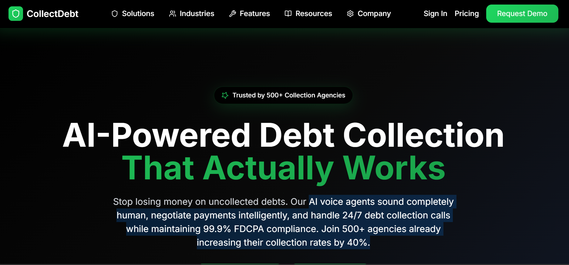Média CollectDebt.ai - Logiciel de collecte de dettes AI | Taux de récupération 40% plus élevés 2