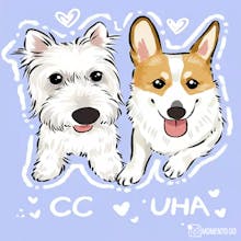 Custom Cartoon Pet Portrait Canvas gallery image