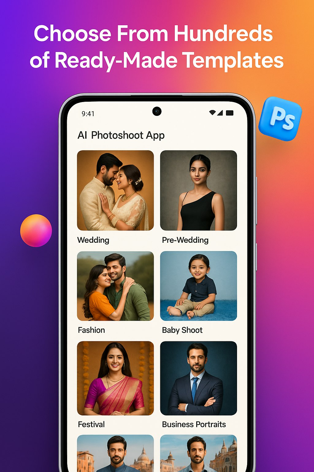 AI Photoshoot– Studio-Style AI Portraits - Screenshot 2 showing product features and functionality