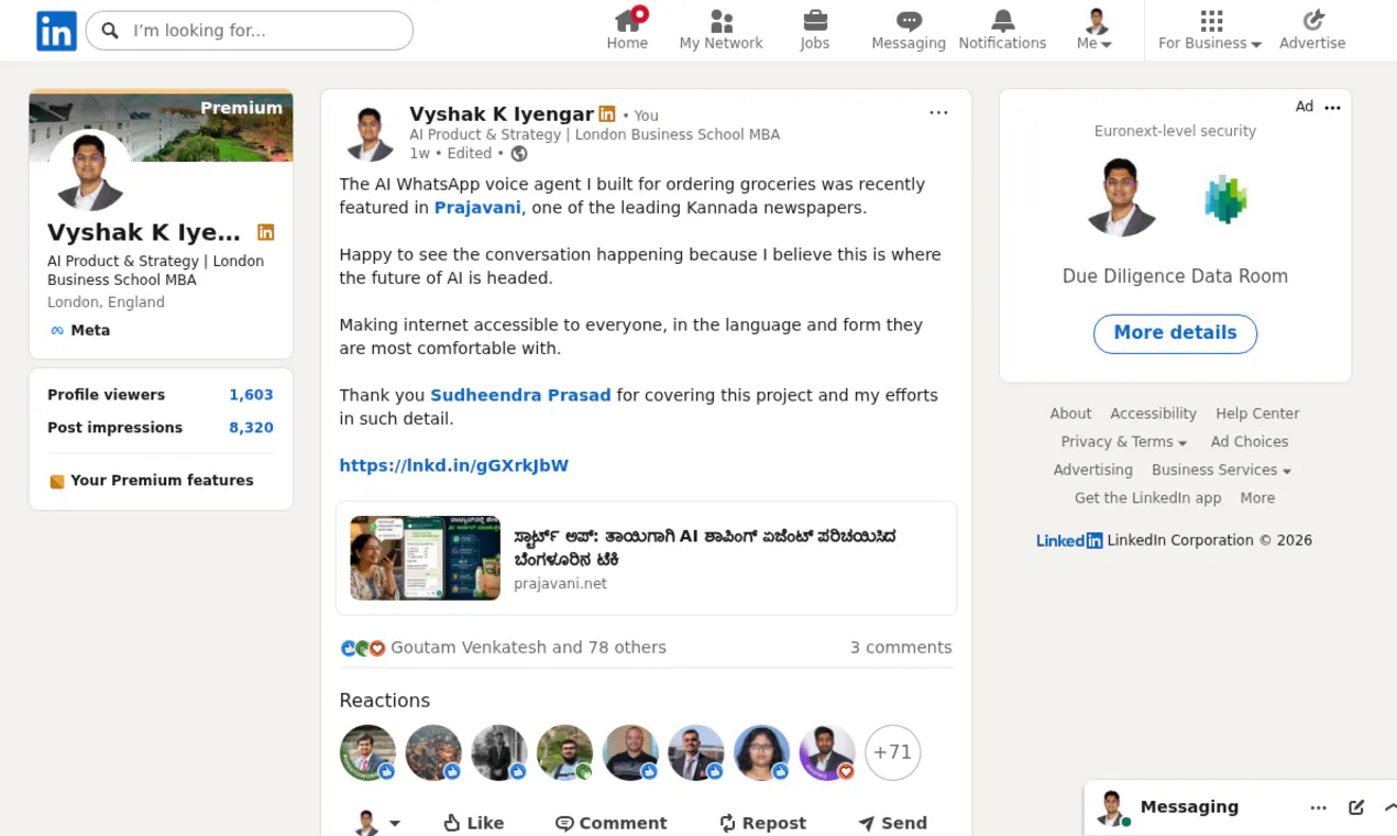 WhatsApp voice groceries ordering agent gallery image