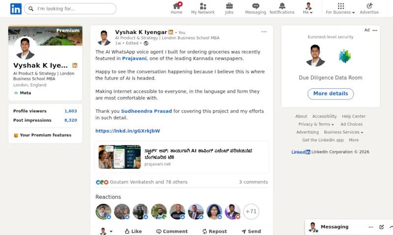WhatsApp voice groceries ordering agent screenshot 3
