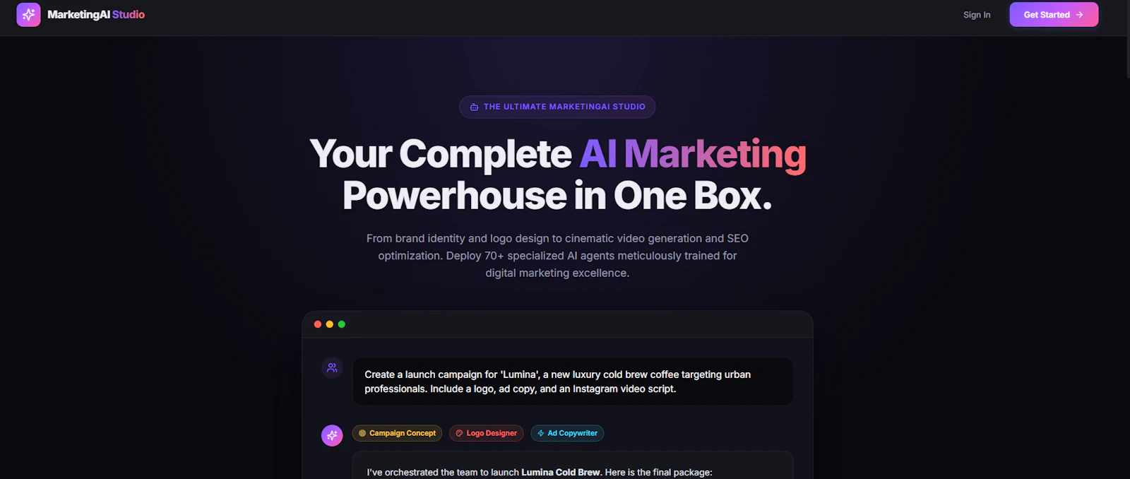 MarketingAI Studio screenshot 2