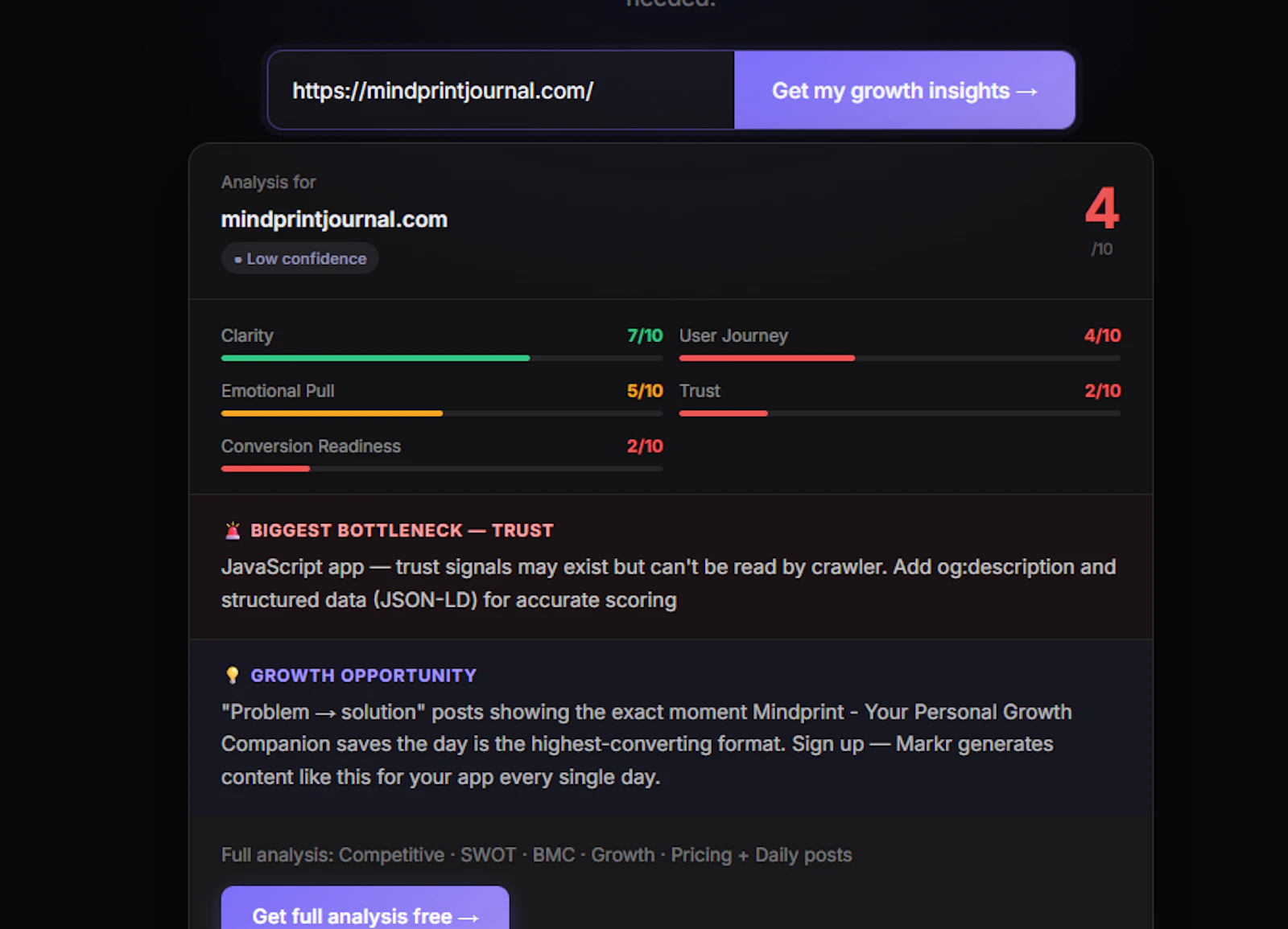 Markr, Growth Intelligence for Founders screenshot 3