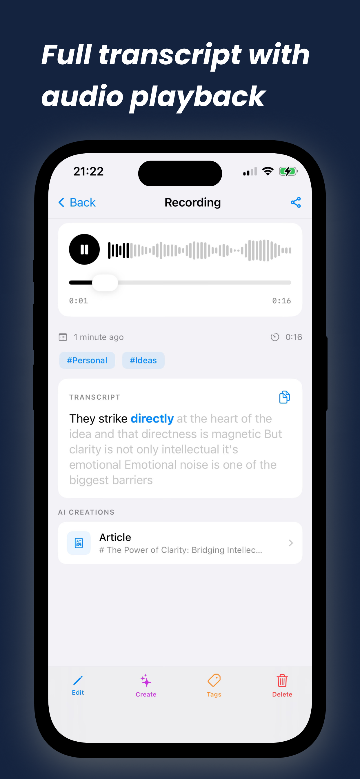 QuickDo — Voice Notes, Perfectly Written - Screenshot 3 showing product features and functionality