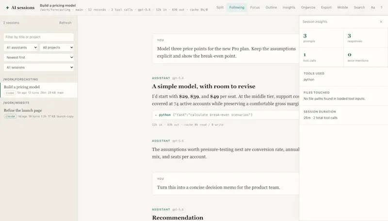 Session Viewer screenshot 3