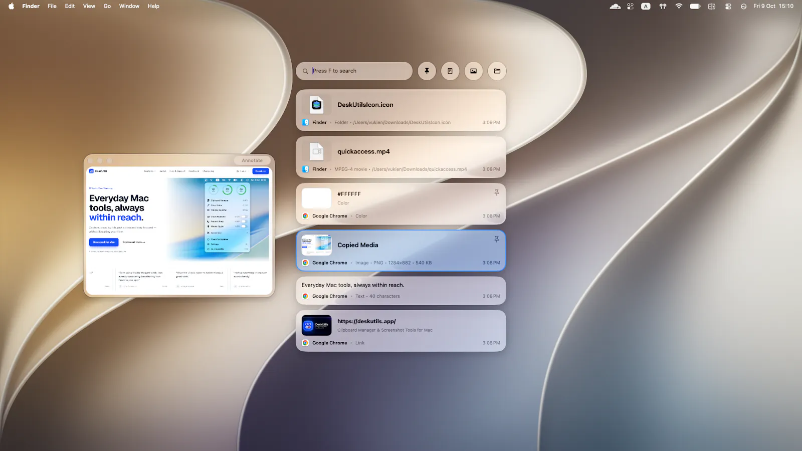 DeskUtils screenshot 3
