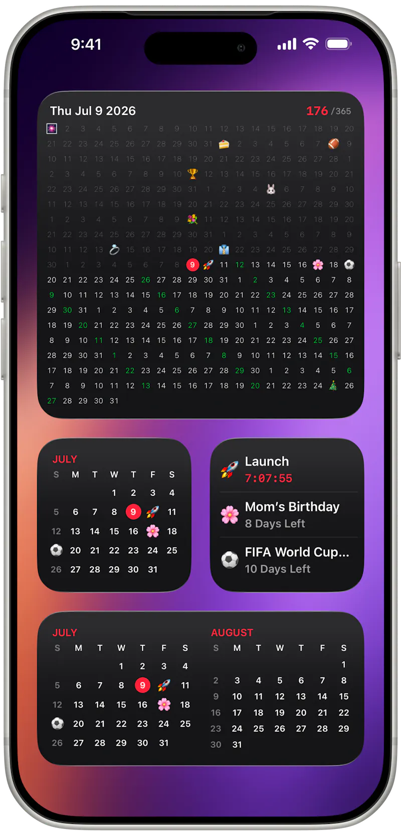 Day Grid - Countdown Widget screenshot 1