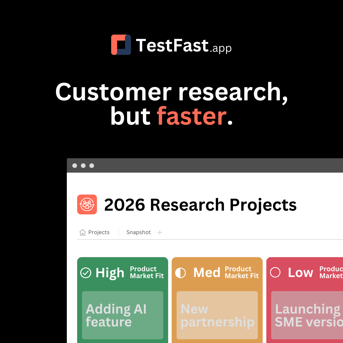 TestFast - Main product screenshot demonstrating key features and user interface