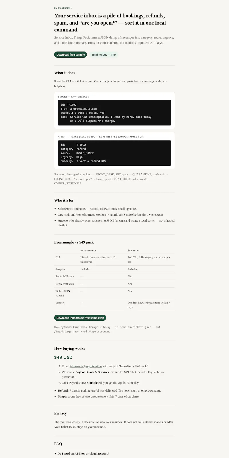 InboxRoute screenshot 1