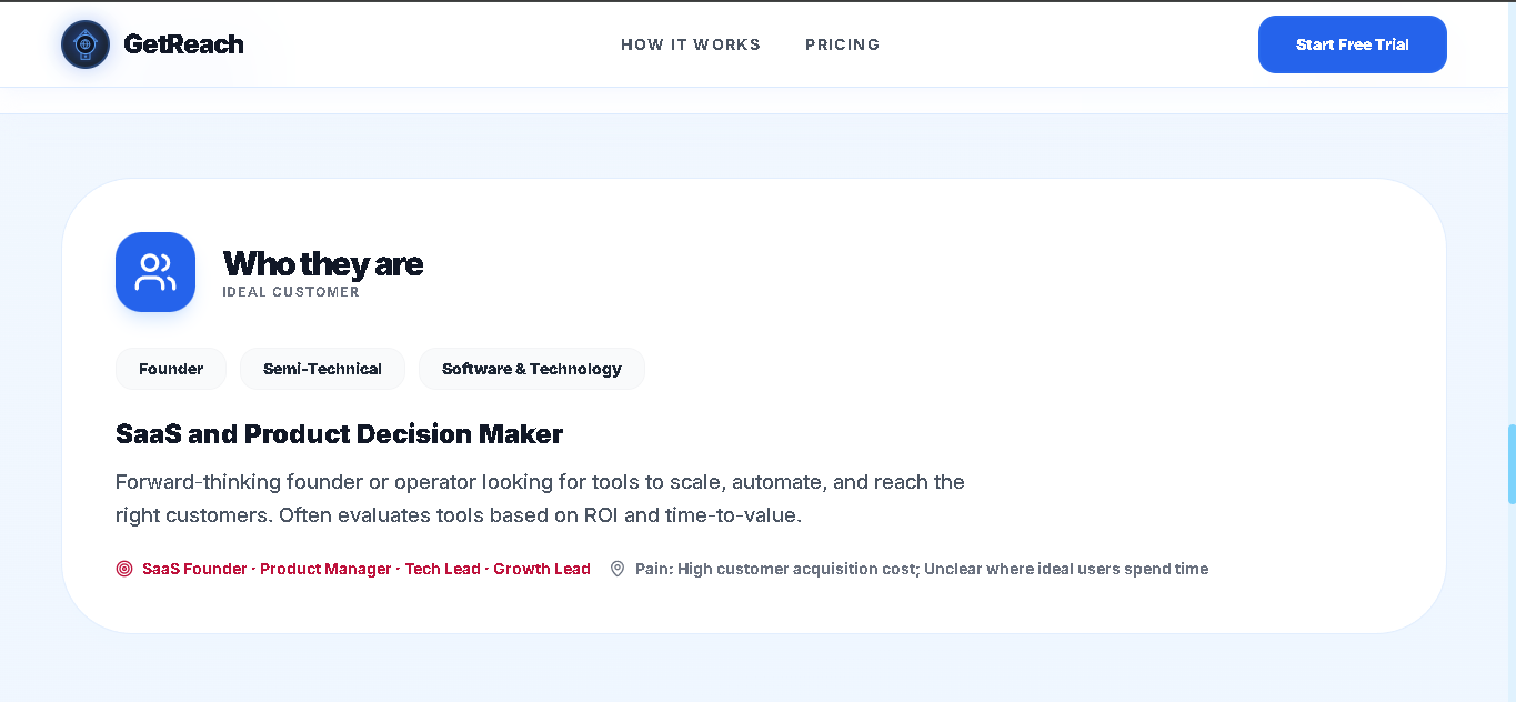 GetReach - Screenshot 4 showing product features and functionality